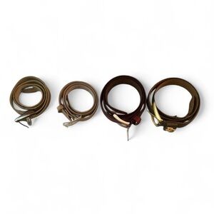 Women’s Leather Belt Set - Brown and Tan